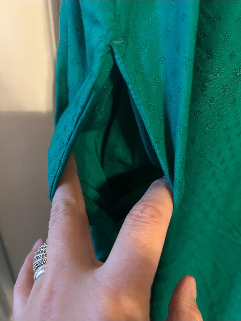 Croft & Barrow Green Sleeveless Smocked Midi Dress sz M - Picture 3 of 4